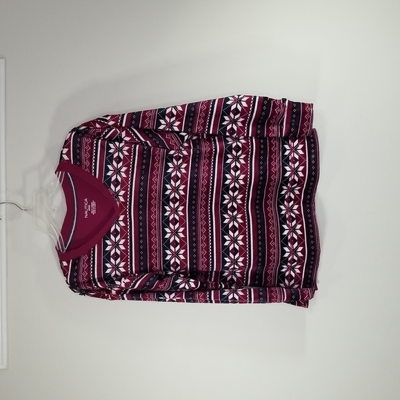 Nautica Graphic Pattern Women's 2 pc Fleece Pajamas - Picture 2 of 5